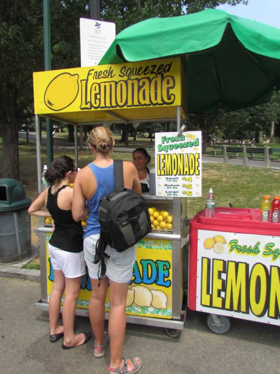 Depois do banho, uma limonada gelada no Boston Common, o principal parque da capital de Massachusetts, nos Estados Unidos